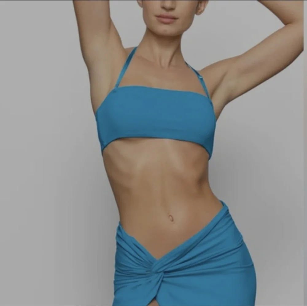 SKIMS Swim Bandeau Bikini Top Size:XXS Turquoise